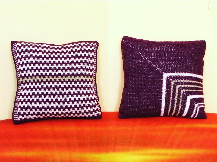 Kissenbezug mit Wendemuster - Strickanleitung