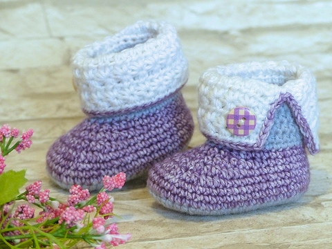 Babyschuhe „Estelle“ (0-6 Monate) - Häkelanleitung