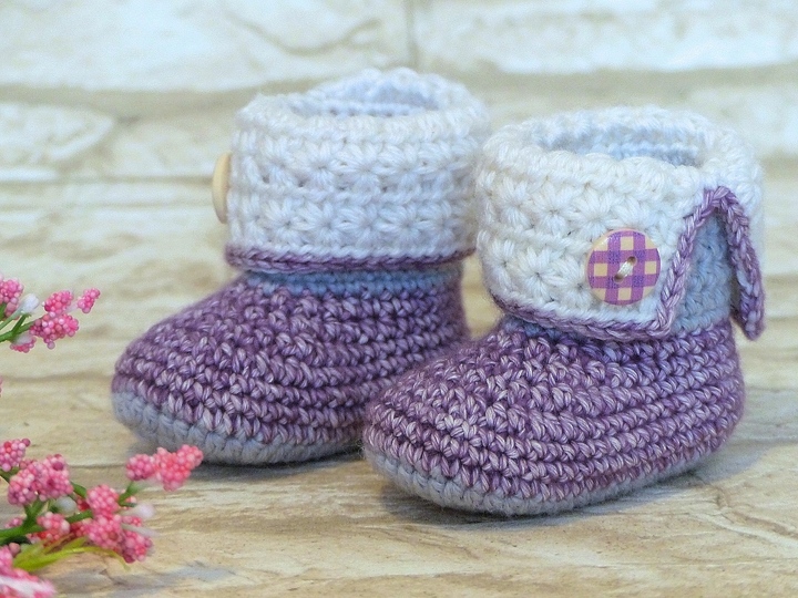 Babyschuhe „Estelle“ (0-6 Monate) - Häkelanleitung