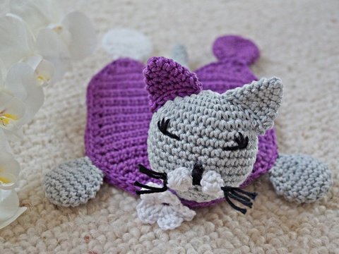 Häkelanleitung Schmusetuch Kätzchen