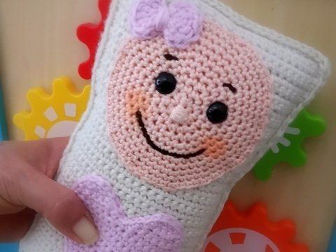 Kissen häkeln - Schmusekissen "Ich hab Dich lieb" - Häkelanleitung PDF