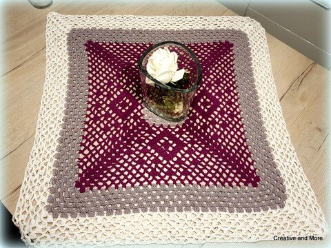 Häkelanleitung Mitteldecke Square 70x70 cm