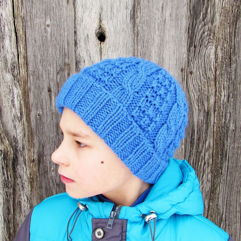 Knitted hat pattern cap - Image 3