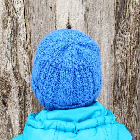 Knitted hat pattern cap