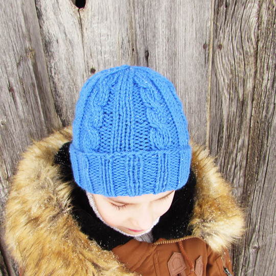 Knitted hat pattern cap