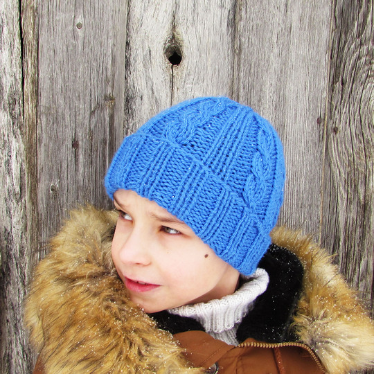 Knitted hat pattern cap