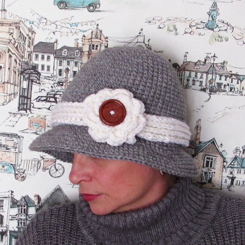 Flapper hat crocheting pattern, - Image 5