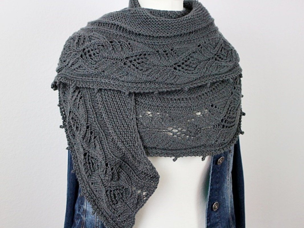 Knitting Pattern PDF Half Circle Shawl – Elegant Lace Shawl „Julietta
