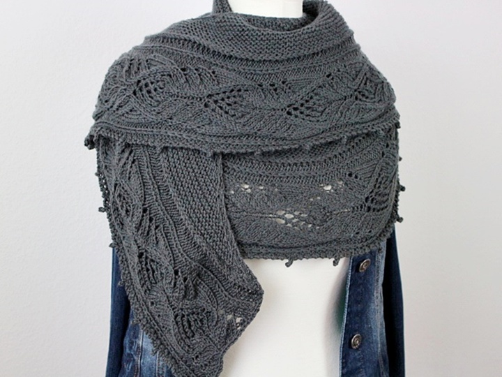 Knitting Pattern PDF Half Circle Shawl – Elegant Lace Shawl „Julietta