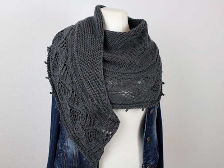 Knitting Pattern PDF Half Circle Shawl – Elegant Lace Shawl „Julietta