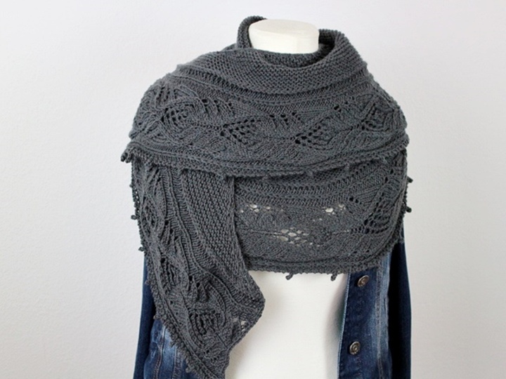 Knitting Pattern PDF Half Circle Shawl – Elegant Lace Shawl „Julietta
