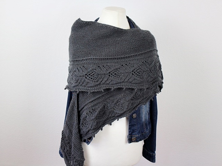 Knitting Pattern PDF Half Circle Shawl – Elegant Lace Shawl „Julietta