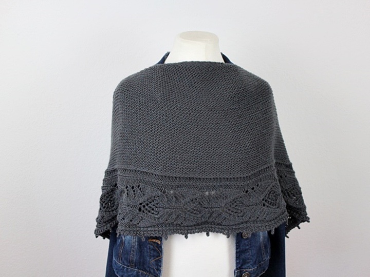Knitting Pattern PDF Half Circle Shawl – Elegant Lace Shawl „Julietta
