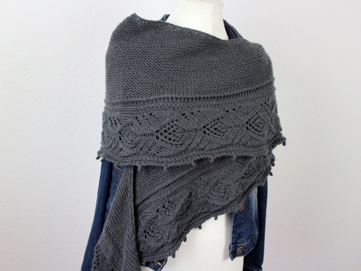 Strickanleitung halbrundes Tuch "Julietta"