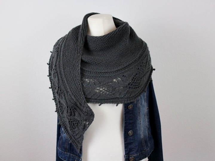 Strickanleitung halbrundes Tuch "Julietta"