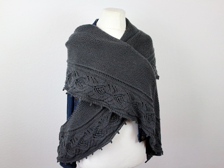 Strickanleitung halbrundes Tuch "Julietta"