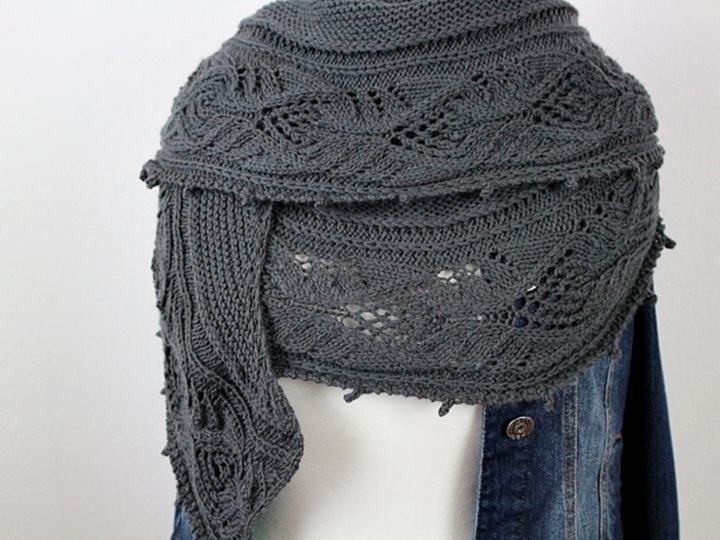 Strickanleitung Tuch halbrund – elegantes Lace Tuch „Julietta“