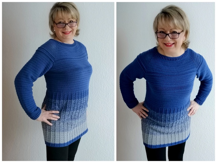 Kleid häkeln - Kleid  "Rayè" - alle Größen - Häkelanleitung PDF