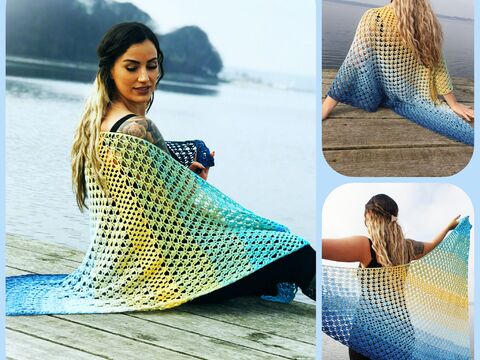 Häkelanleitung asymmetrisches Dreieckstuch "Chill out"