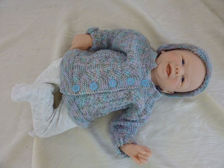 Strickanleitung - Babyset "Ben" , 1 - 3  Monate