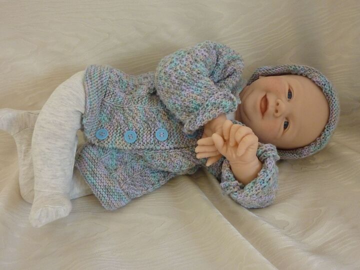 Strickanleitung - Babyset "Ben" , 1 - 3  Monate