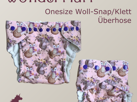 wonderfluff ~ Wollüberhose zum Snappen/Kletten, Onesize!