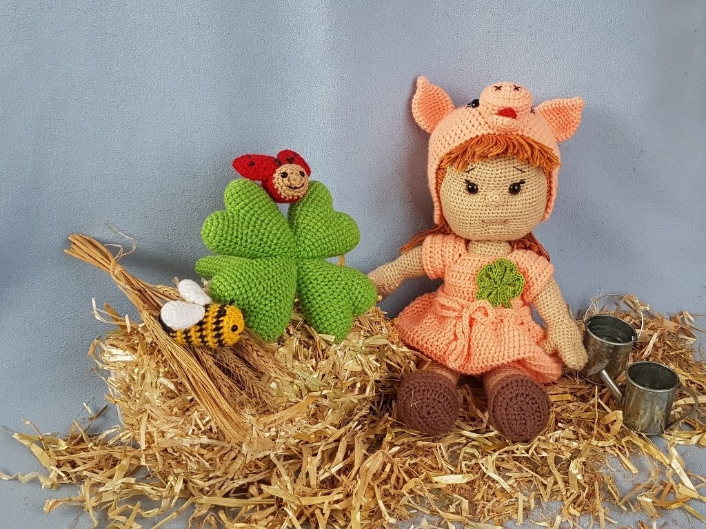 Häkelanleitung Puppe, Schweinchen Annabell