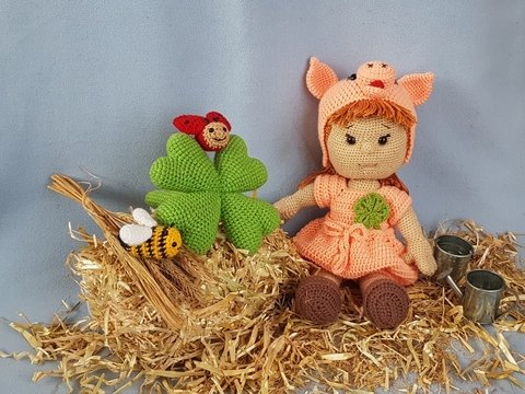 Häkelanleitung Puppe, Schweinchen Annabell