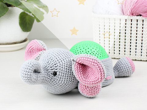 Häkelanleitung “Nachtlicht ELEFANT”