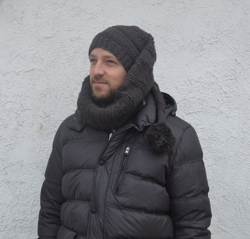 Zipfelmützenschal * Scarf Hat Duo * Mütze mit Schal * Schalmütze - Bild 3