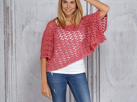 Häkelanleitung Damenkurzponcho "Ancona" 759182