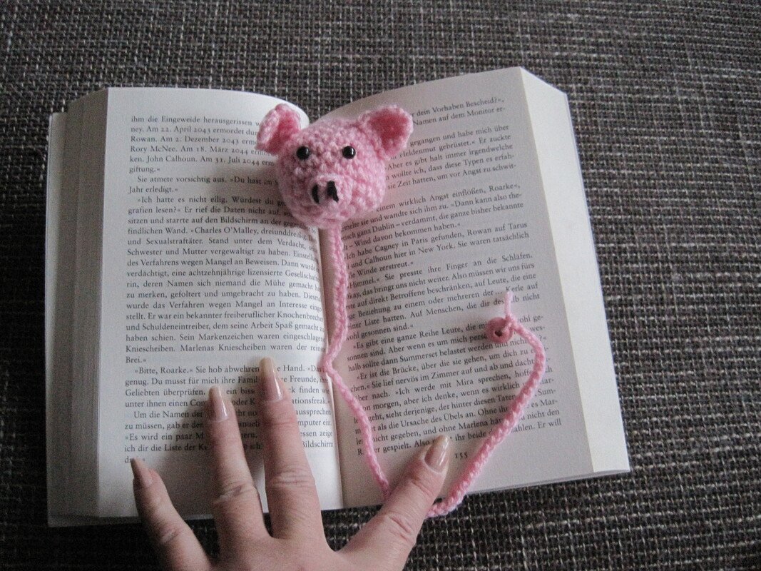 Häkelanleitung Lesezeichen Schwein - Bild 5