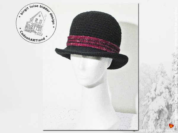 Black Eloise - Women´s hat Bowler Style S-XXL
