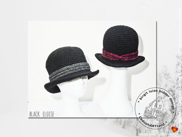 Black Eloise - Women´s hat Bowler Style S-XXL