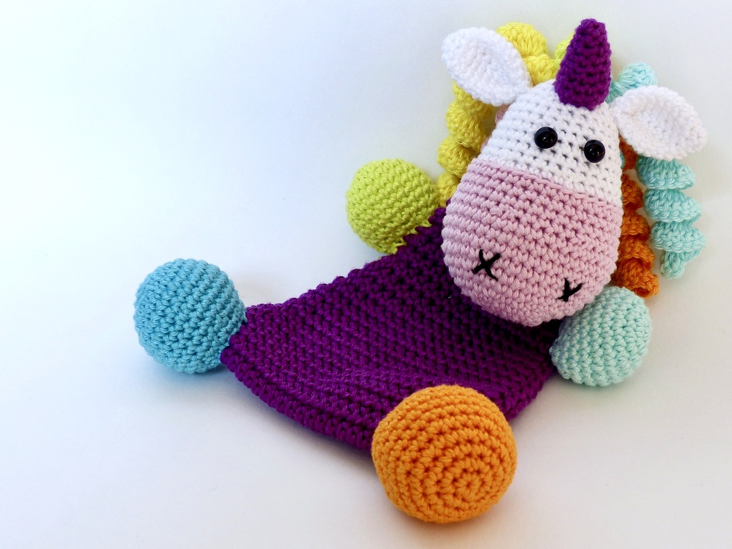 Knistertuch Einhorn häkeln