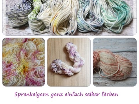 Sprenkelgarn einfach selber färben