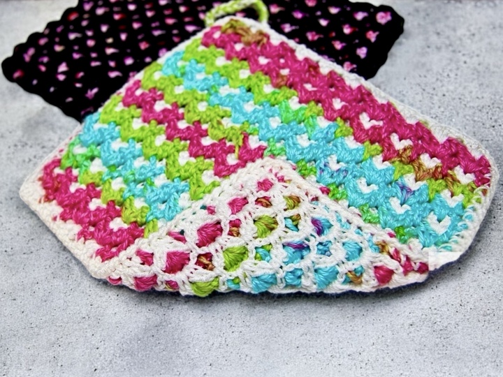 Topflappen Doppeldesign - Häkelanleitung