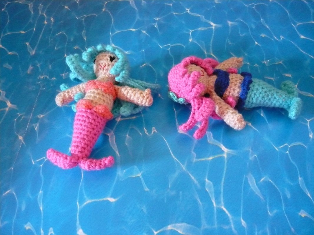 Häkelanleitung Meerjungfrau Schlüsselanhänger / Geschankanhänger