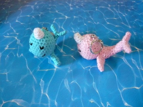 Häkelanleitung Narwal Schlüsselanhänger / Geschankanhänger