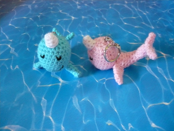 Häkelanleitung Narwal Schlüsselanhänger / Geschankanhänger