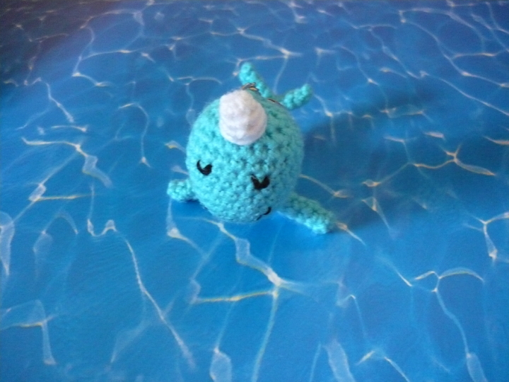 Häkelanleitung Narwal Schlüsselanhänger / Geschankanhänger