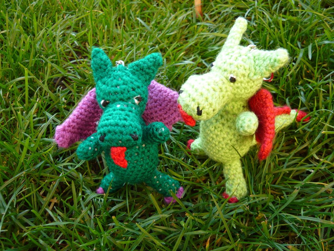 Häkelanleitung Drache Schlüsselanhänger / Geschankanhänger - Bild 2