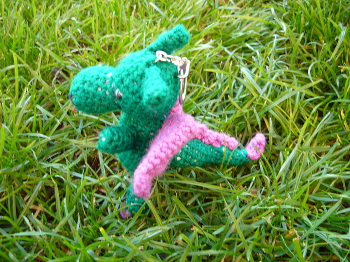 Häkelanleitung Drache Schlüsselanhänger / Geschankanhänger