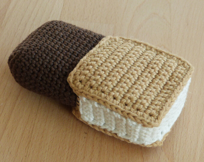 Häkelanleitung für Eis-Klassiker: Domino und Happen