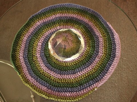 Häkelanleitung Tischdecke rund 4 Farben