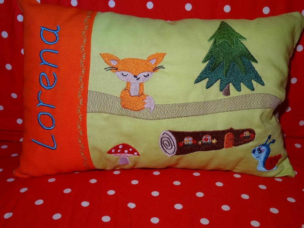 Waldtiere Kissen ITH Stickdatei - Bild 4