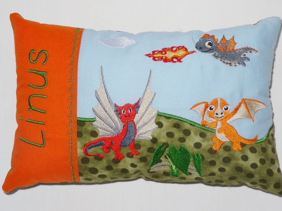 Drachen Kissen ITH Stickdatei - Bild 6