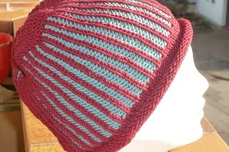 Mütze mit Patentmuster gestrickt
