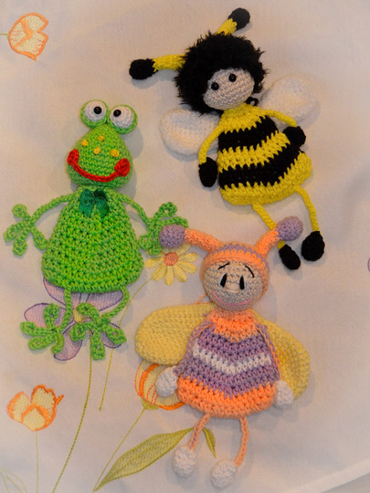 4er Set Frühlingsanhänger Frosch Biene Käfer Marienkäfer Frühlingsdeko Ostern