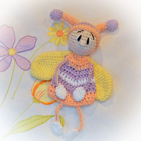 4er Set Frühlingsanhänger Frosch Biene Käfer Marienkäfer Frühlingsdeko Ostern